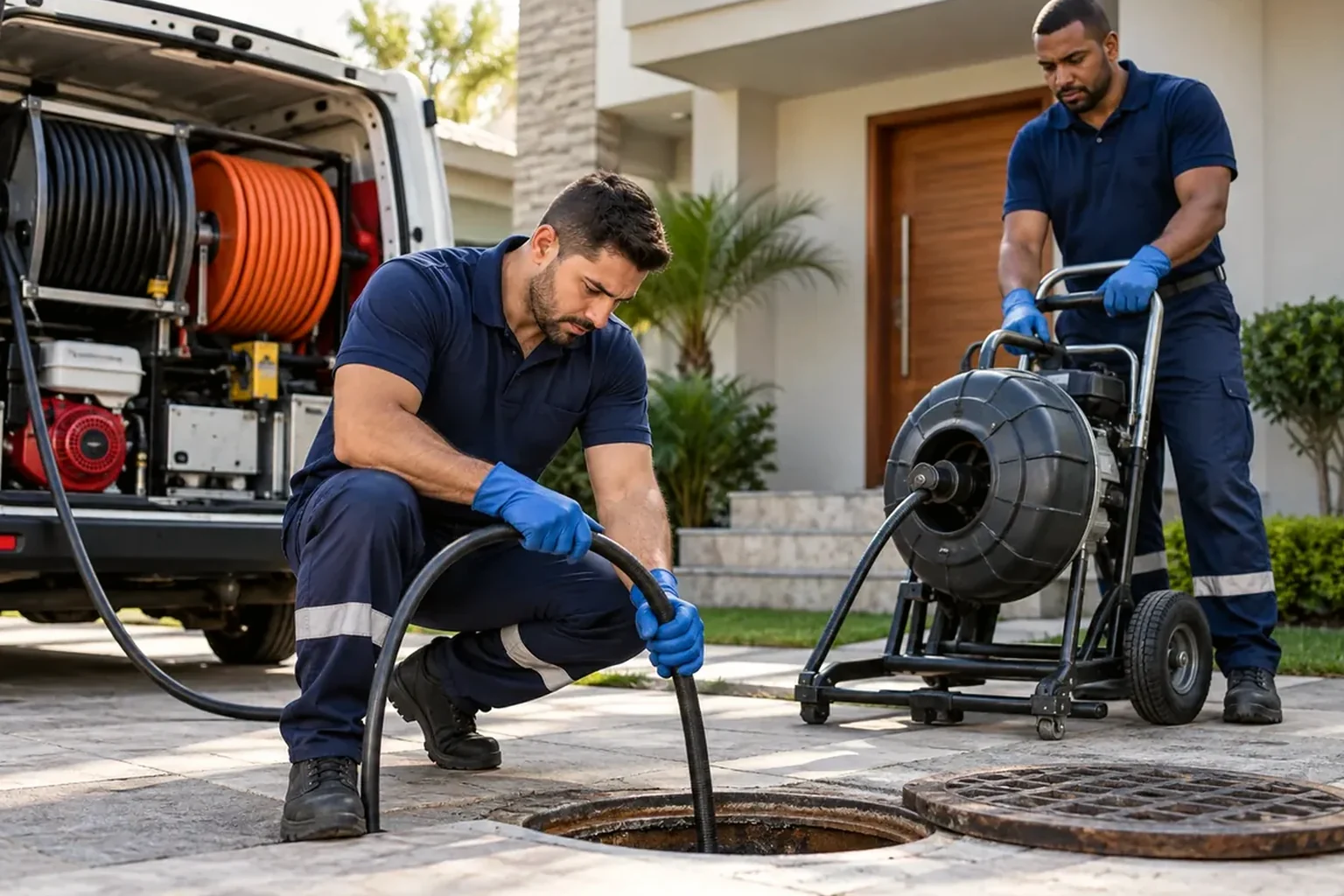 Desentupidora em Coronel Fabriciano realizando trabalho com profissionais competentes.